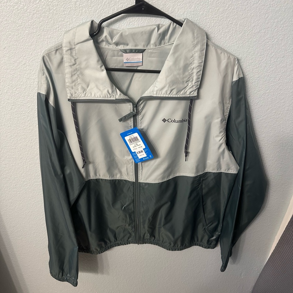 Columbia Green Windbreaker